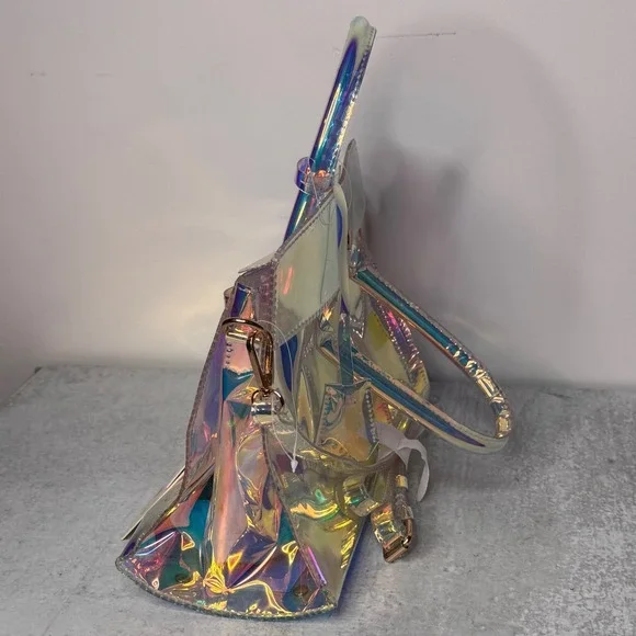 MMS Design Studio Iridescent Clear Holographic Bag Stadium Security Approved - Picture 5 of 9